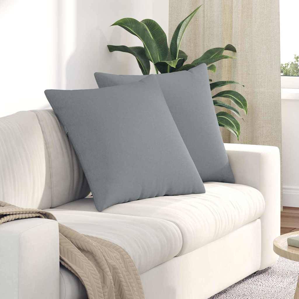 vidaXL Sofakissen 2 pcs Hellgrau 80 x 80 cm Stoff