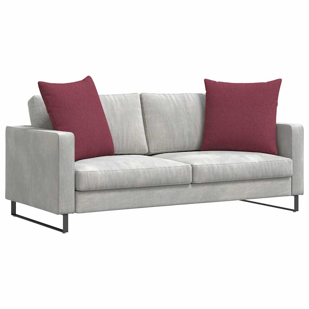 vidaXL Sofakissen 2 pcs Weinrot 80 x 80 cm Stoff
