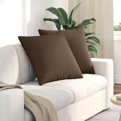 vidaXL Sofakissen 2 pcs Braun 80 x 80 cm Stoff