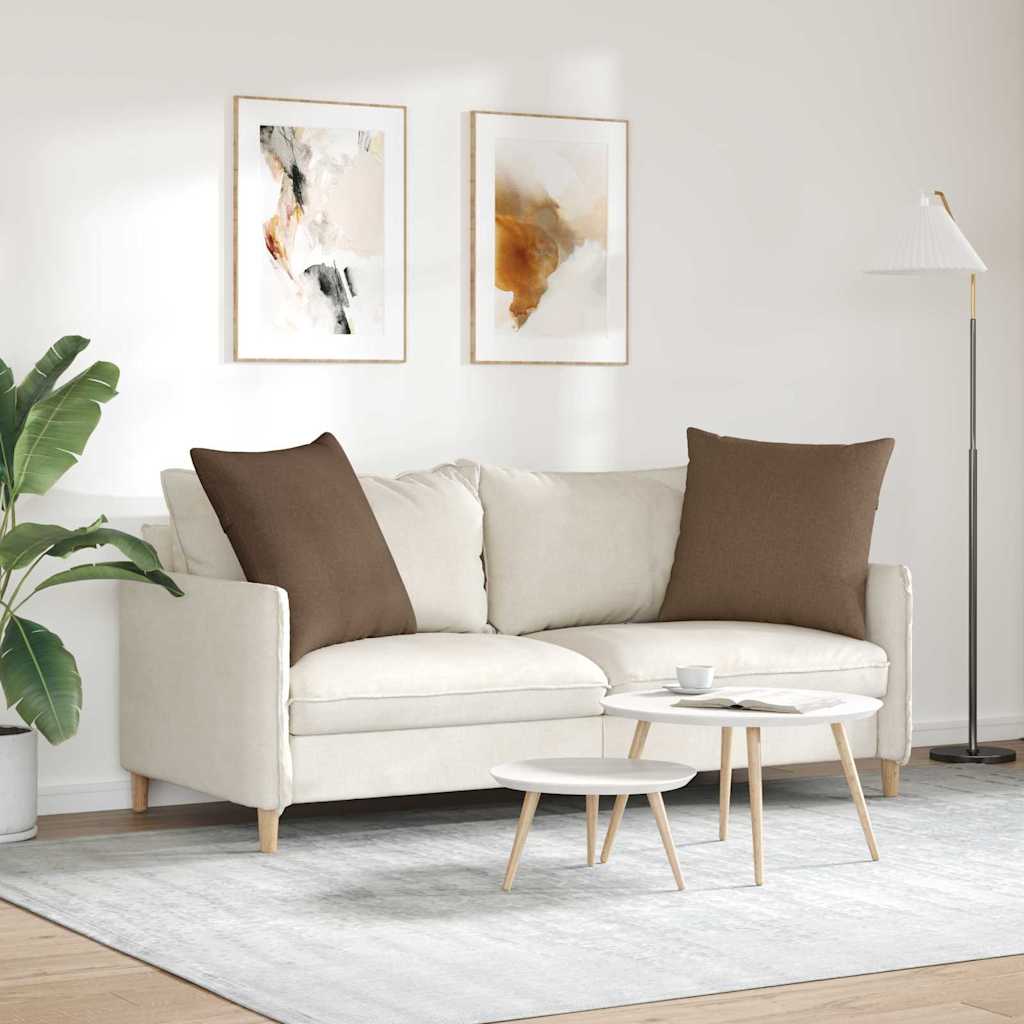 vidaXL Sofakissen 2 pcs Braun 80 x 80 cm Stoff