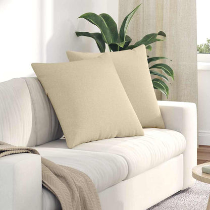 vidaXL Sofakissen 2 pcs Creme 80 x 80 cm Stoff