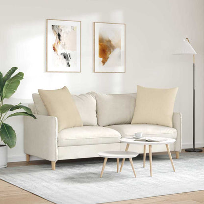 vidaXL Sofakissen 2 pcs Creme 80 x 80 cm Stoff