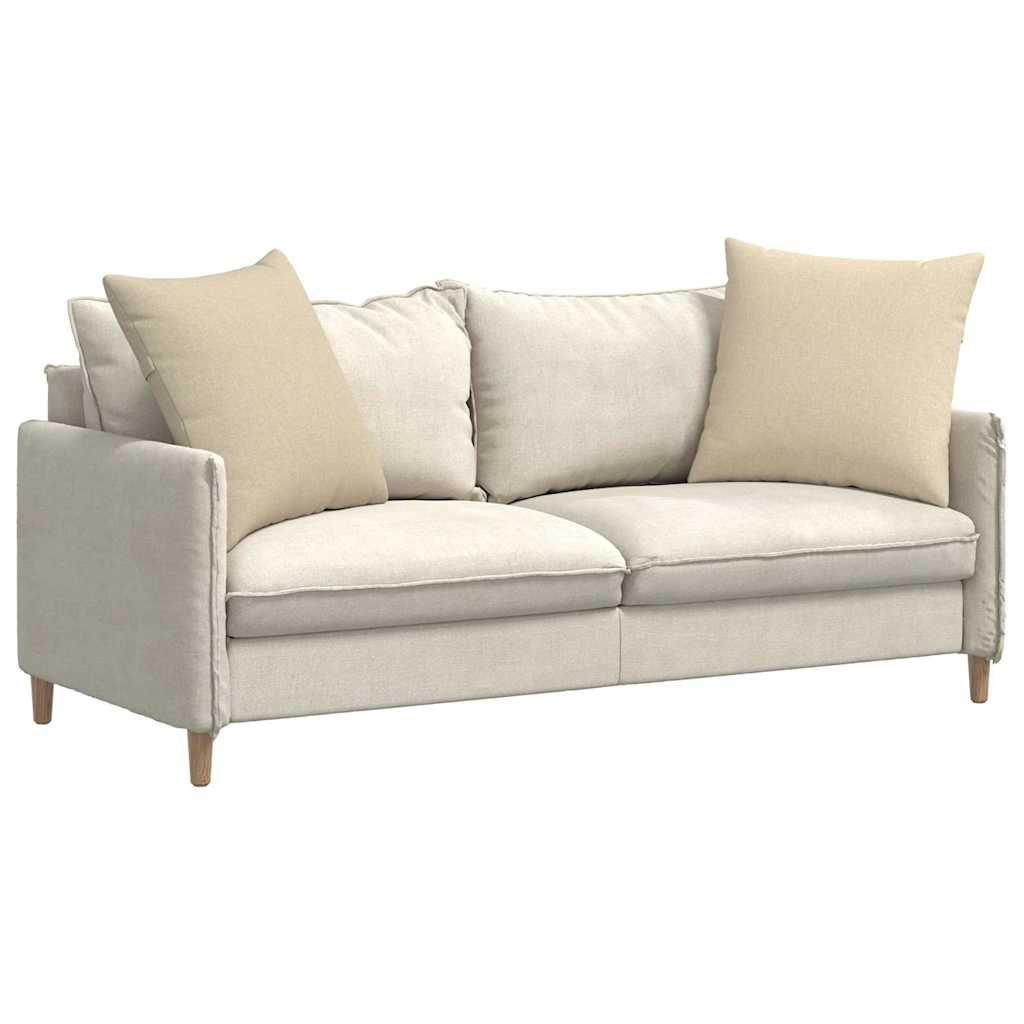 vidaXL Sofakissen 2 pcs Creme 80 x 80 cm Stoff