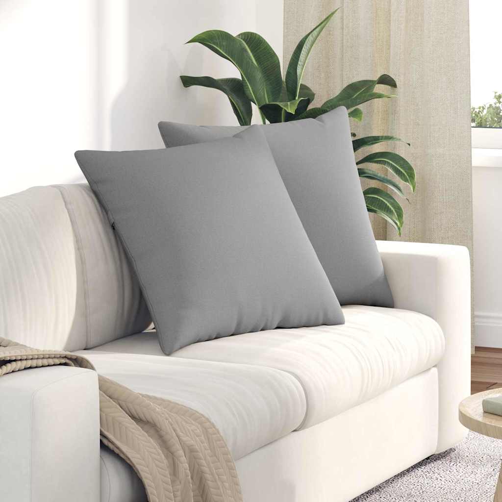 vidaXL Sofakissen 2 pcs Wolkengrau 80 x 80 cm Stoff