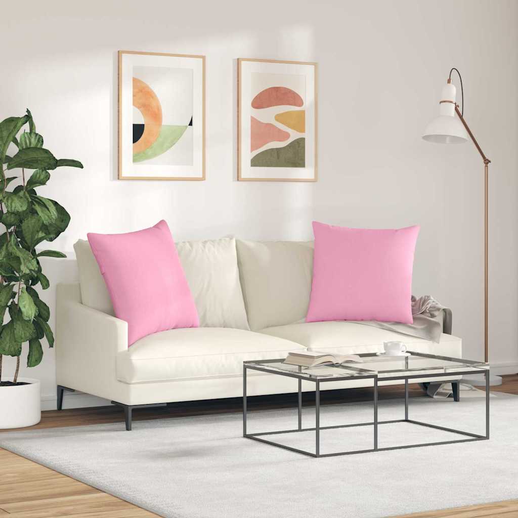 vidaXL Sofakissen 2 pcs Rosa 80 x 80 cm Stoff