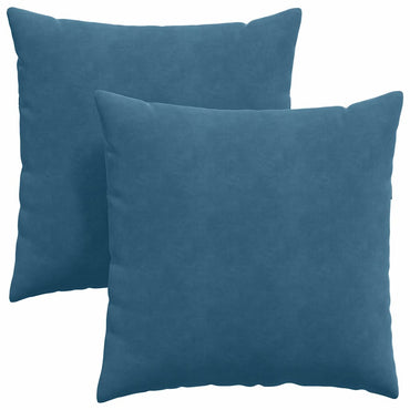 vidaXL Sofakissen 2 Stück Blau 80 x 80 cm Cordstoff