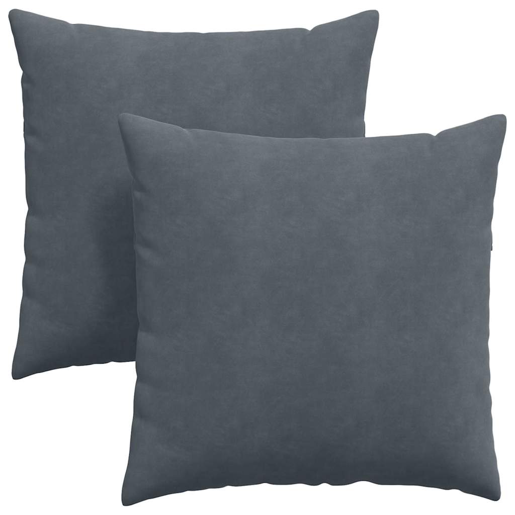 vidaXL Sofakissen 2 Stück Dunkelgrau 80 x 80 cm Cordstoff
