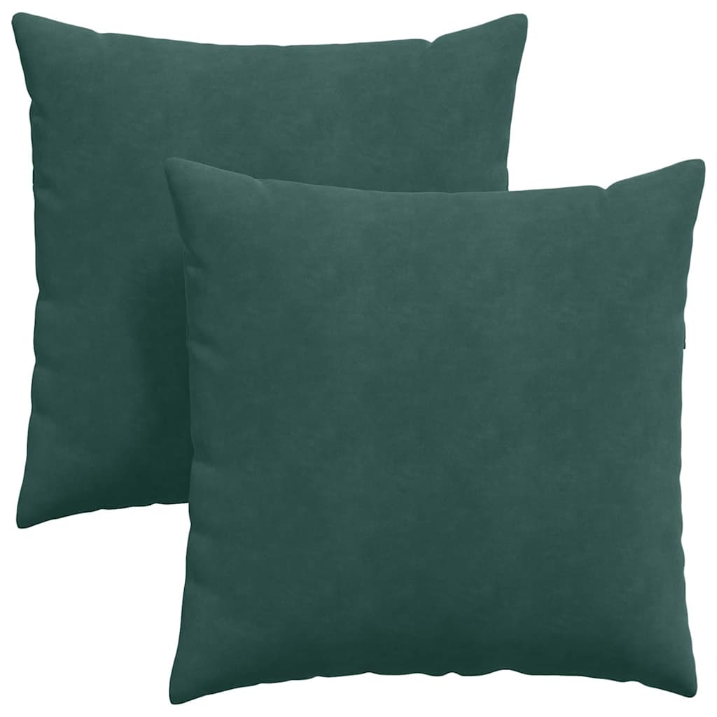 vidaXL Sofakissen 2 Stück Dunkelgrün 80 x 80 cm Cordstoff