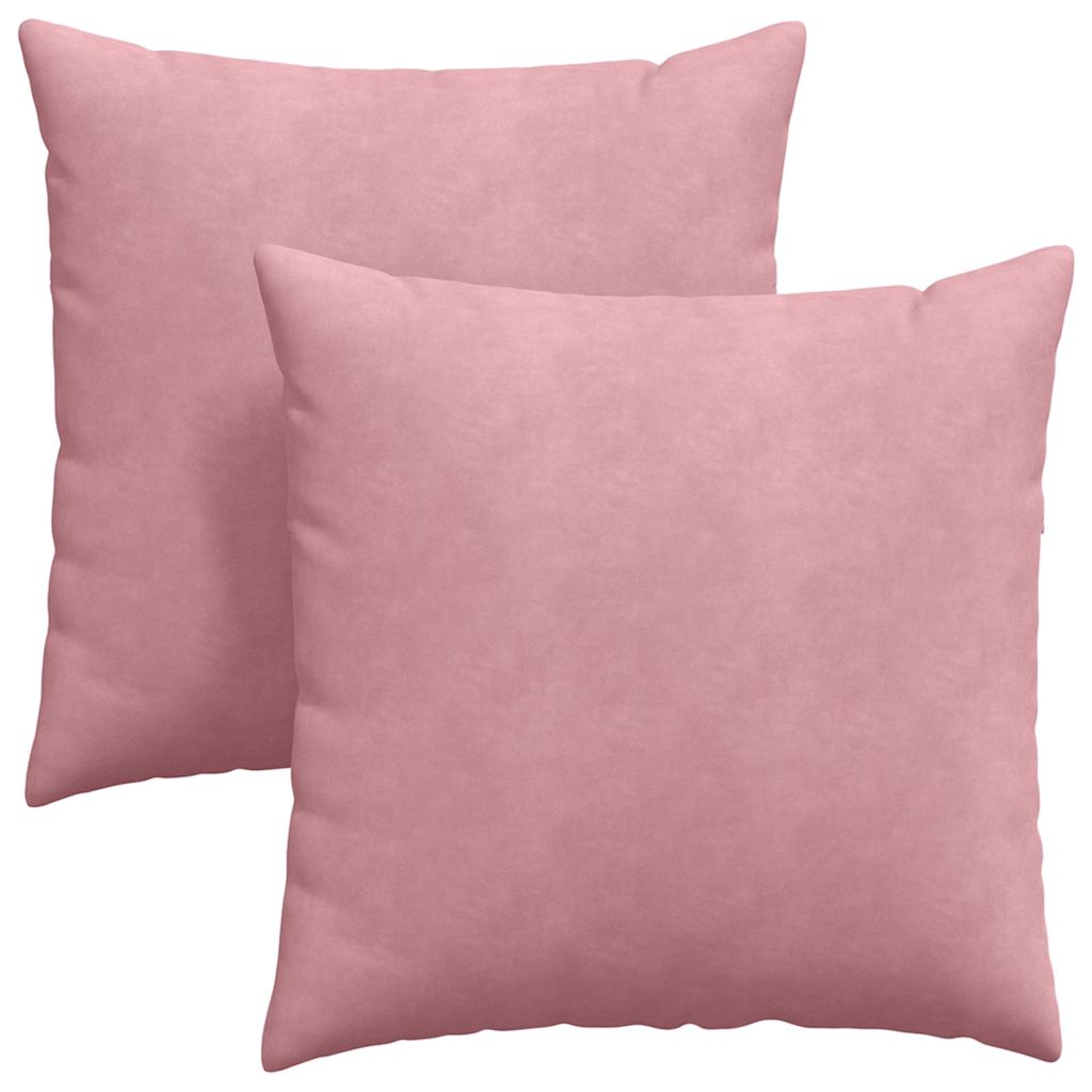 vidaXL Sofakissen 2 Stück Rosa 80 x 80 cm Cordstoff