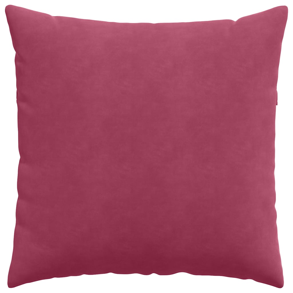 vidaXL Sofakissen 2 Stück Weinrot 80 x 80 cm Cordstoff