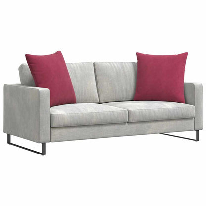 vidaXL Sofakissen 2 Stück Weinrot 80 x 80 cm Cordstoff