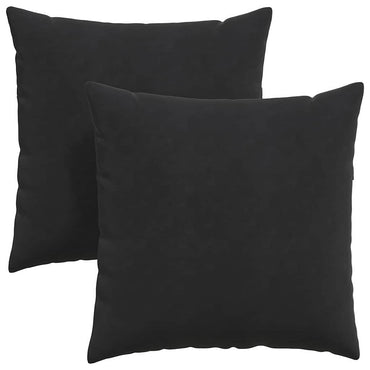 vidaXL Sofakissen 2 Stück Schwarz 80 x 80 cm Cordstoff