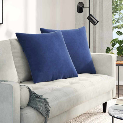 vidaXL Sofakissen 2 Stück Polizeiblau 80 x 80 cm Cordstoff