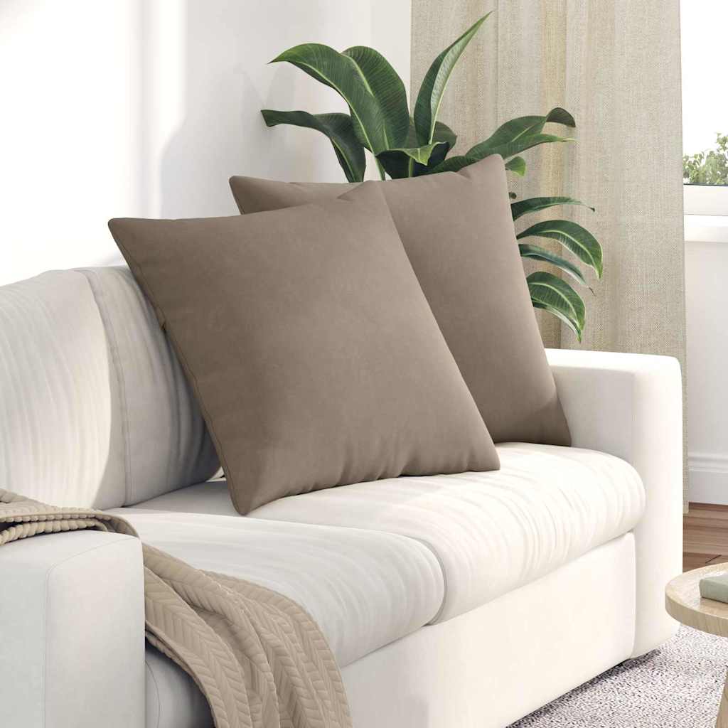 vidaXL Sofakissen 2 Stück Taupe 80 x 80 cm Stoff