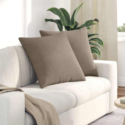 vidaXL Sofakissen 2 Stück Taupe 80 x 80 cm Stoff