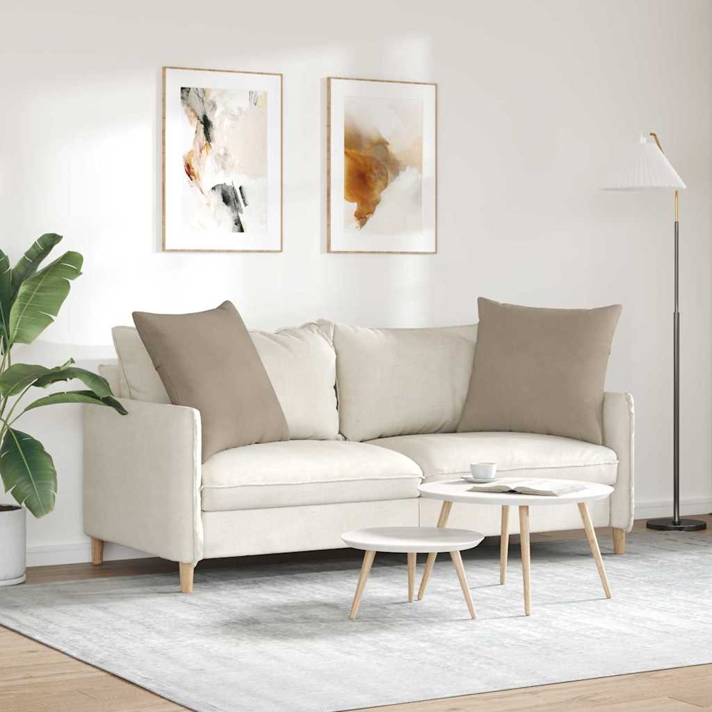vidaXL Sofakissen 2 Stück Taupe 80 x 80 cm Stoff