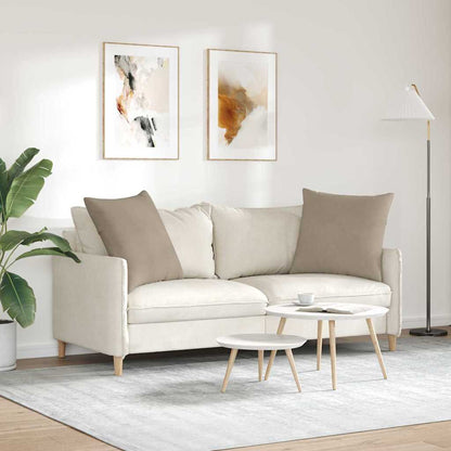 vidaXL Sofakissen 2 Stück Taupe 80 x 80 cm Stoff