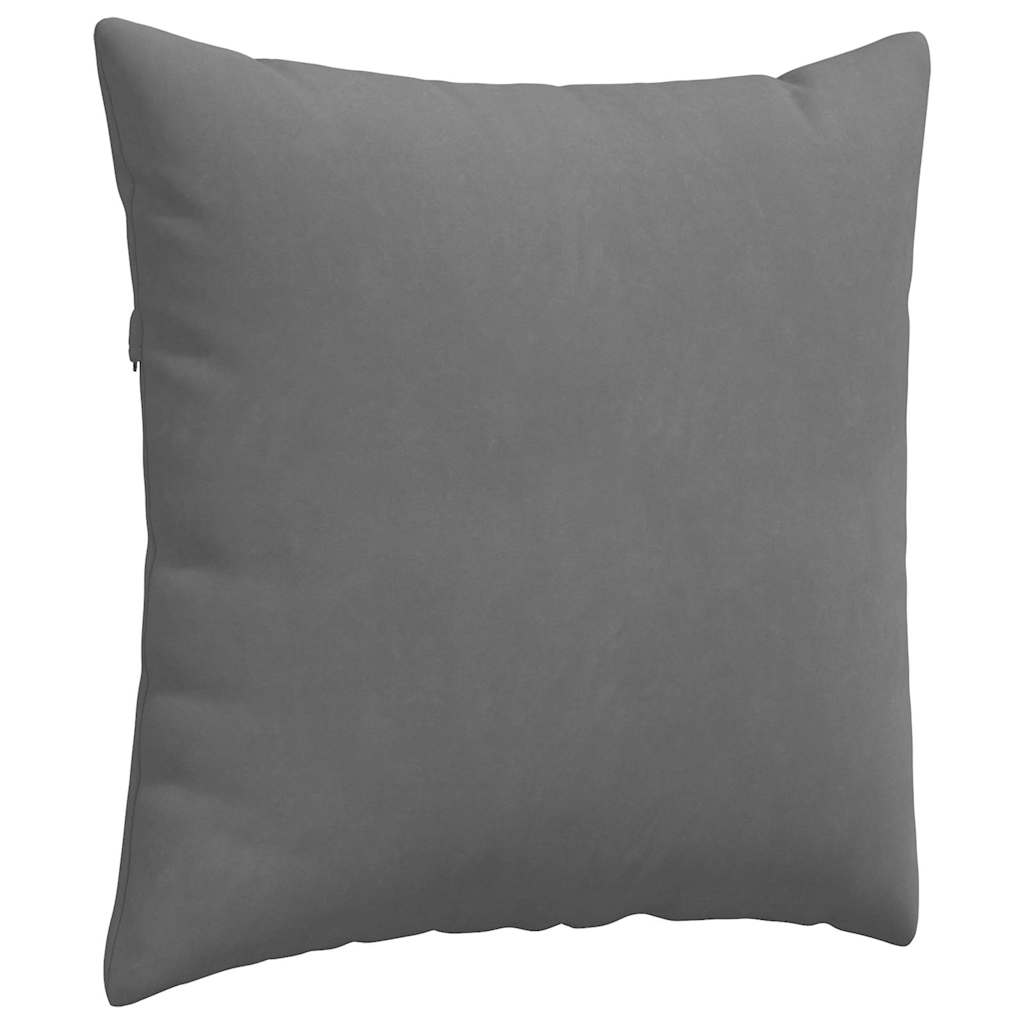 vidaXL Coussins de canapé 2 pcs Gris foncé 80 x 80 cm Tissu