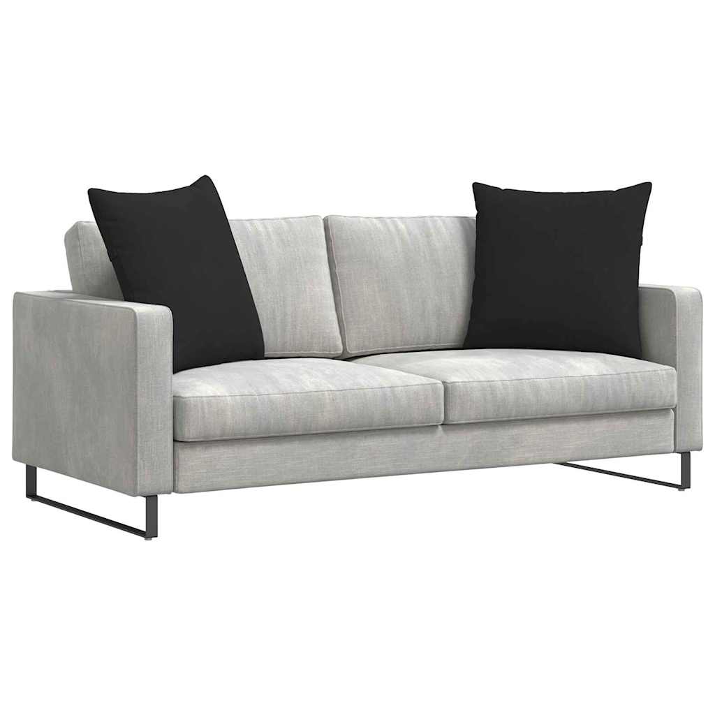vidaXL Sofakissen 2 Stück Schwarz 80 x 80 cm Stoff