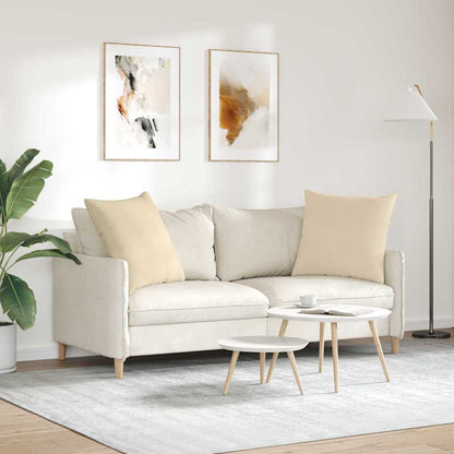 vidaXL Sofakissen 2 Stück Creme 80 x 80 cm Stoff