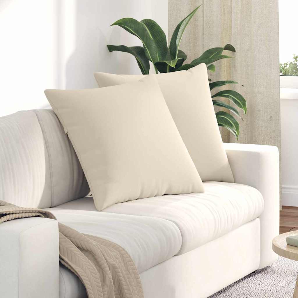 vidaXL Sofakissen 2 Stück Beige 80 x 80 cm Stoff
