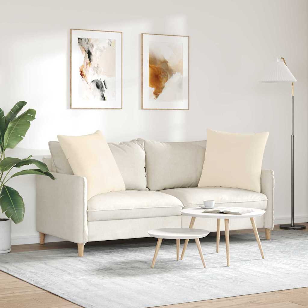 vidaXL Sofakissen 2 Stück Beige 80 x 80 cm Stoff