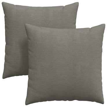vidaXL Sofakissen 2 Stück Hellgrau 80 x 80 cm Cordstoff