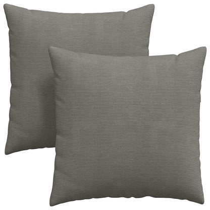 vidaXL Sofakissen 2 Stück Hellgrau 80 x 80 cm Cordstoff