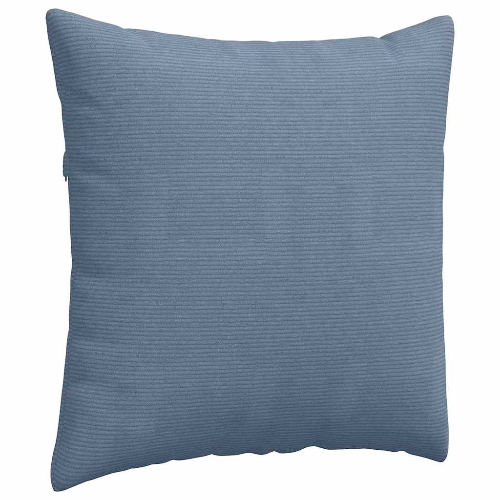 vidaXL Sofakissen 2 Stück Blau 80 x 80 cm Cordstoff
