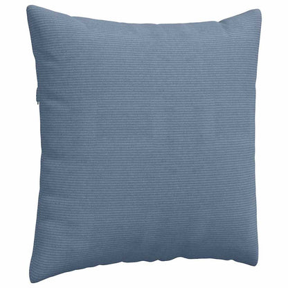 vidaXL Sofakissen 2 Stück Blau 80 x 80 cm Cordstoff