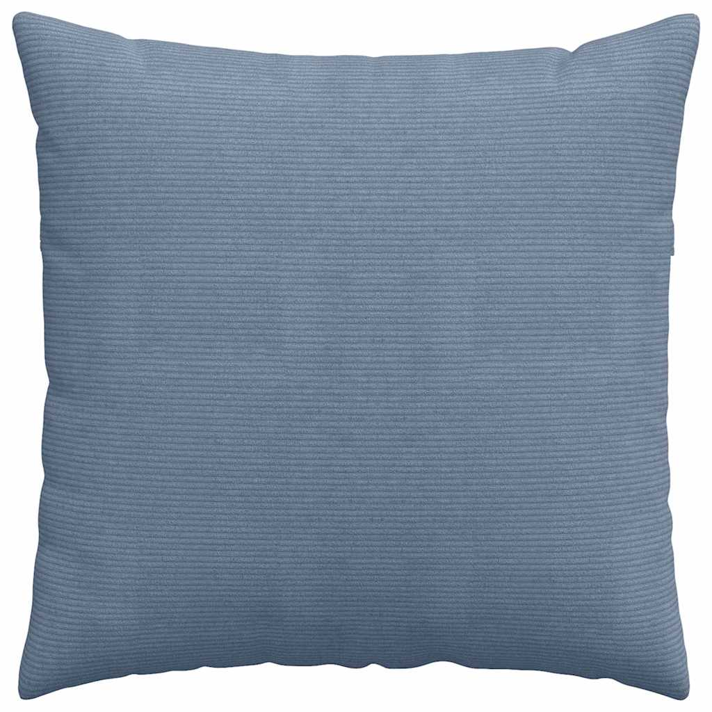 vidaXL Sofakissen 2 Stück Blau 80 x 80 cm Cordstoff