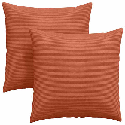 vidaXL Sofakissen 2 Stück Rot-Orange 80 x 80 cm Cordstoff