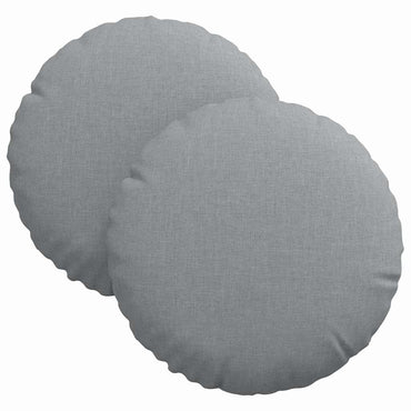 vidaXL Sitzkissen 2 pcs Hellgrau Ø30 x 13 cm Stoff