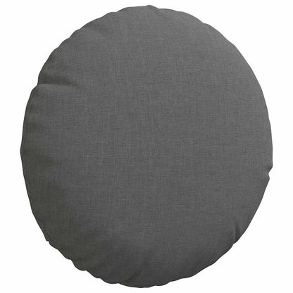 vidaXL Sitzkissen 2 pcs Dunkelgrau Ø30 x 13 cm Stoff