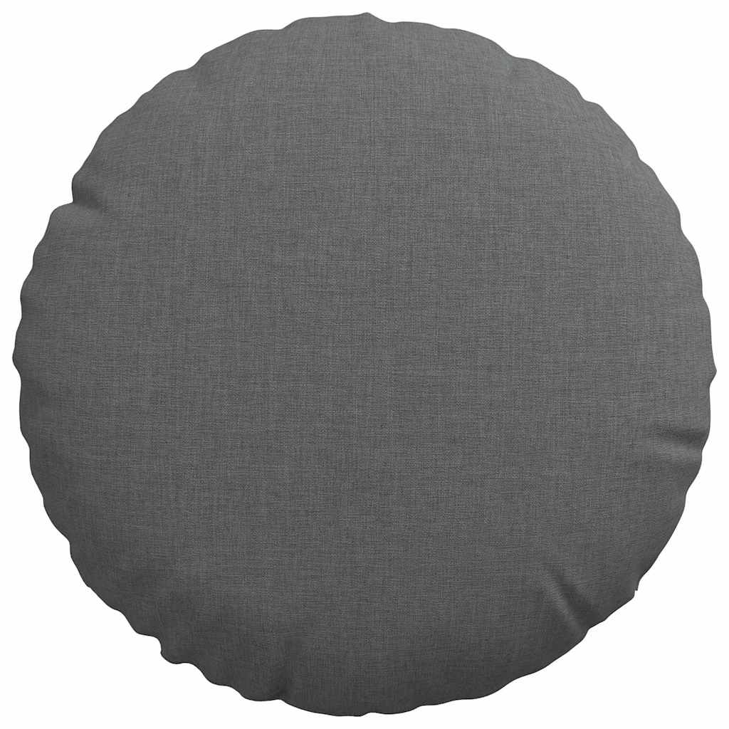 vidaXL Sitzkissen 2 pcs Dunkelgrau Ø30 x 13 cm Stoff