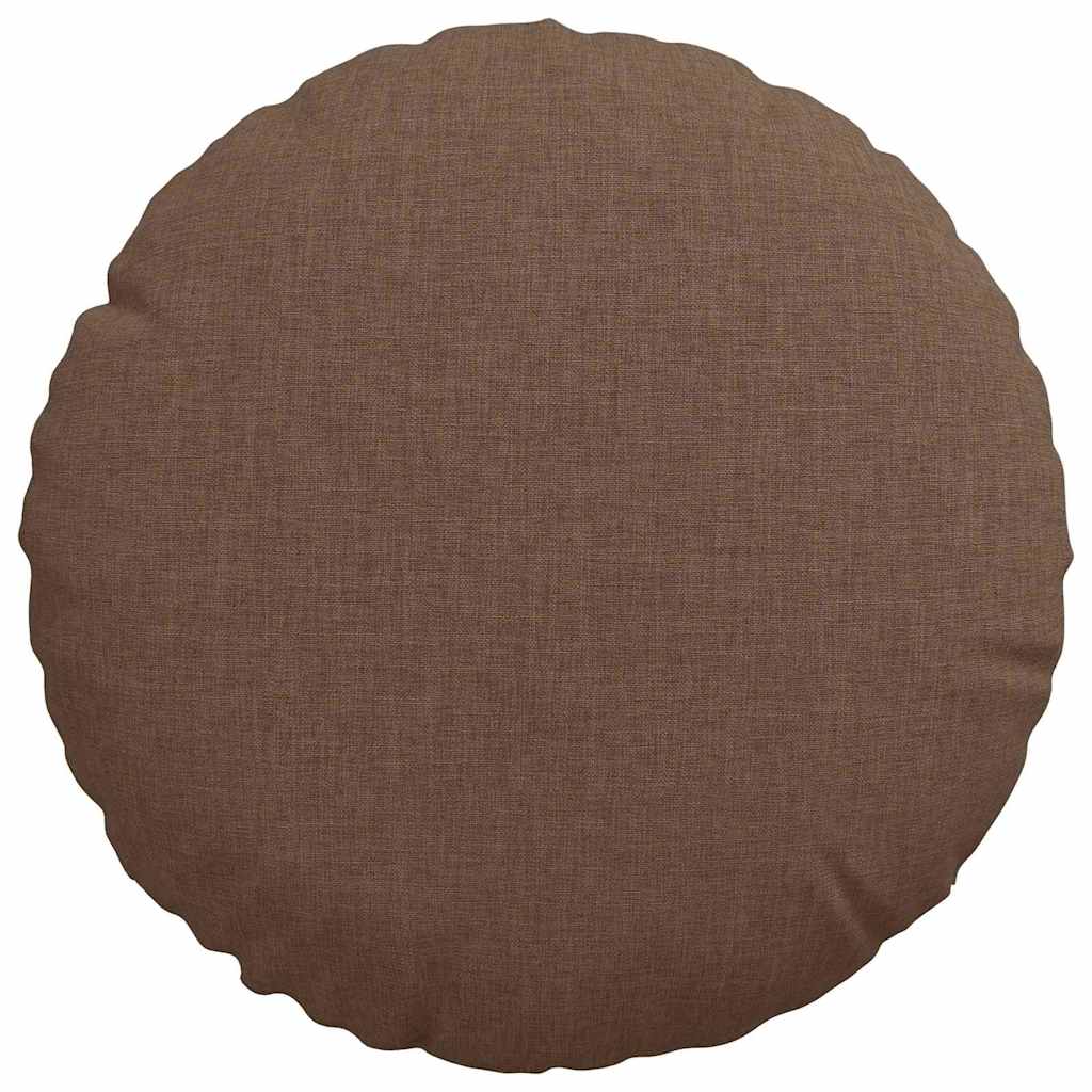 vidaXL Sitzkissen 2 pcs Braun Ø30 x 13 cm Stoff