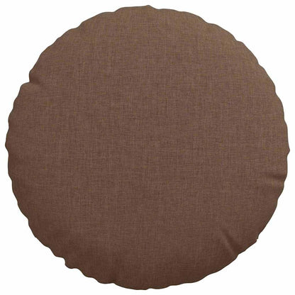 vidaXL Sitzkissen 2 pcs Braun Ø30 x 13 cm Stoff