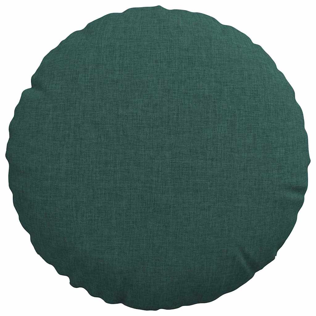 vidaXL Sitzkissen 2 pcs Dunkelgrün Ø30 x 13 cm Stoff