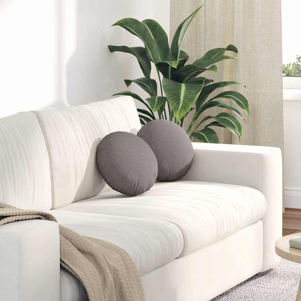 Sitzkissen 2 pcs Taupe Ø30 x 13 cm Stoff