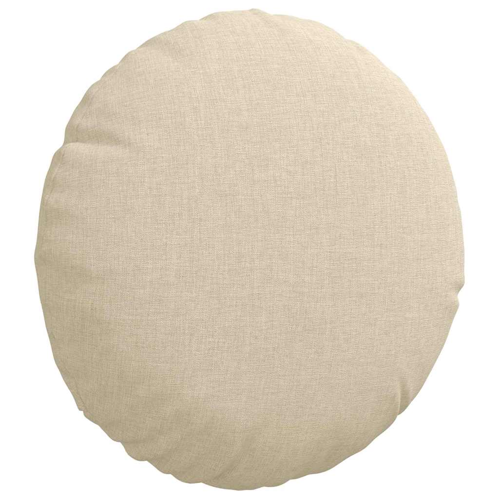 vidaXL Sitzkissen 2 pcs Creme Ø30 x 13 cm Stoff