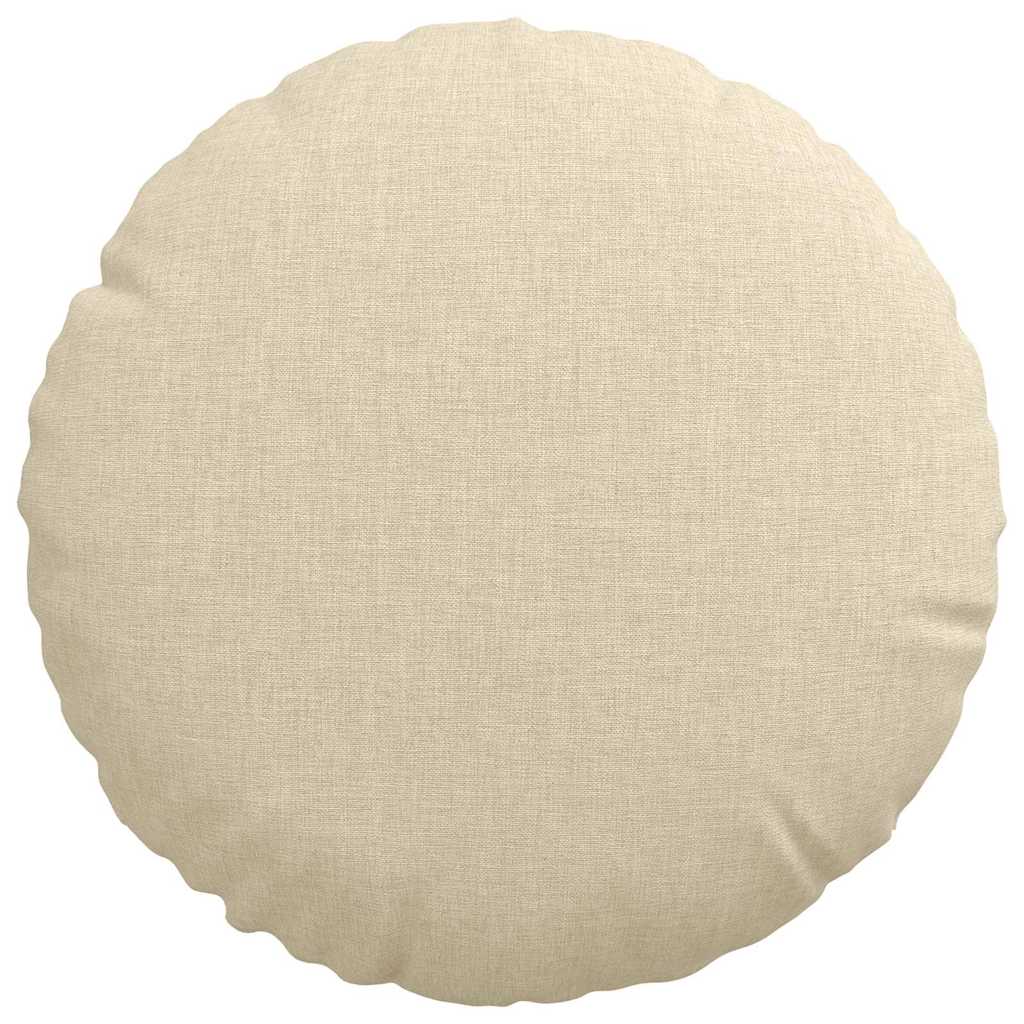 vidaXL Sitzkissen 2 pcs Creme Ø30 x 13 cm Stoff