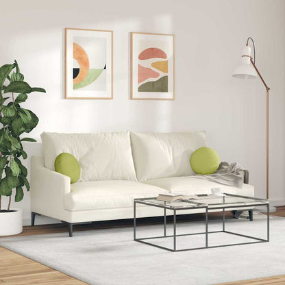 Sitzkissen 2 pcs Hellgrün Ø30 x 13 cm Stoff