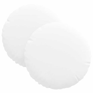 vidaXL Sitzkissen 2 pcs Weiß Ø30 x 13 cm Stoff