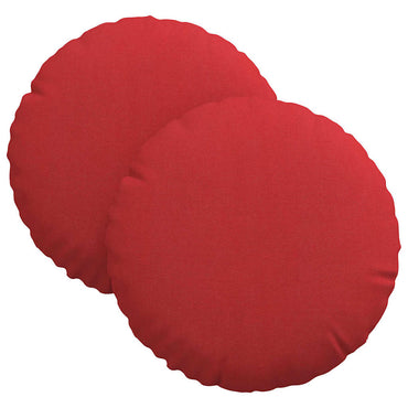 vidaXL Sitzkissen 2 pcs Rot Ø30 x 13 cm Stoff