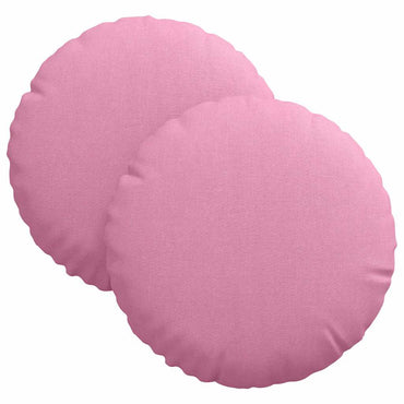 vidaXL Sitzkissen 2 pcs Rosa Ø30 x 13 cm Stoff