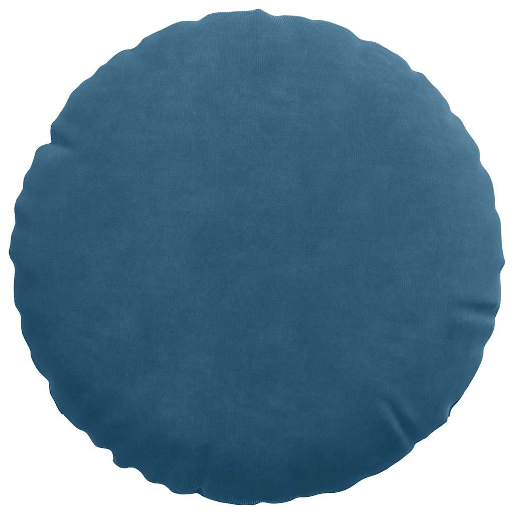 vidaXL Sitzkissen 2 Stück Blau Ø 30 x 13 cm Samt