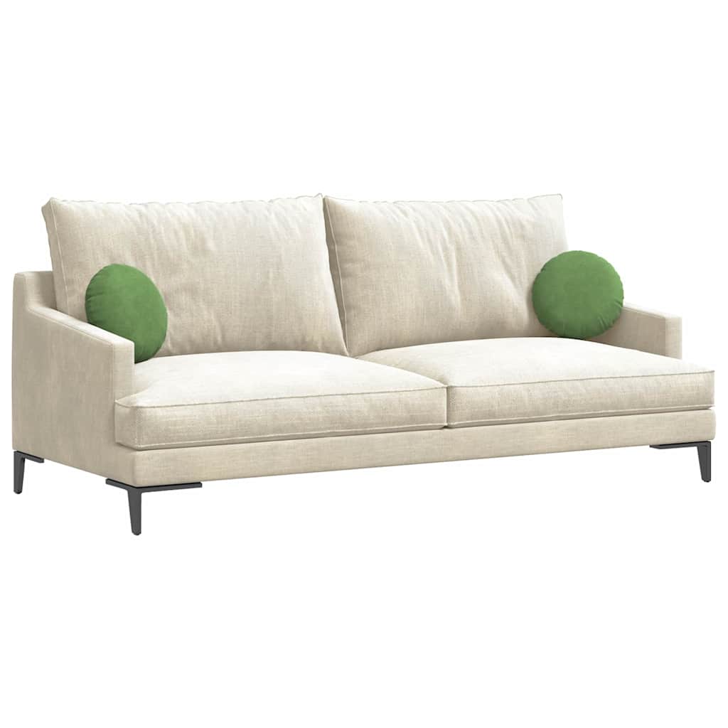 Sitzkissen 2 Stück Hellgrün Ø 30 x 13 cm Samt