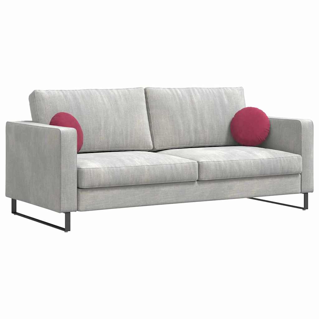 Sitzkissen 2 Stück Weinrot Ø 30 x 13 cm Samt