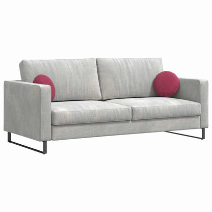 Sitzkissen 2 Stück Weinrot Ø 30 x 13 cm Samt