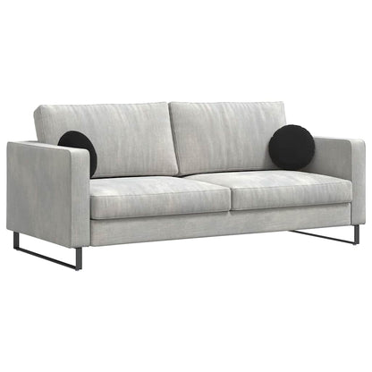 Sitzkissen 2 Stück Schwarz Ø 30 x 13 cm Samt